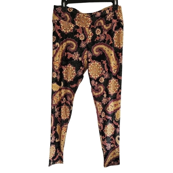 Lularoe Tall n Curvy Spandex Pants Paisley Design-L/XL - Picture 1 of 7